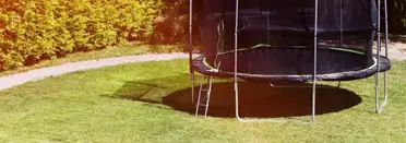 What To Put Under A Trampoline The Best Landscaping Options Turf Mechanic